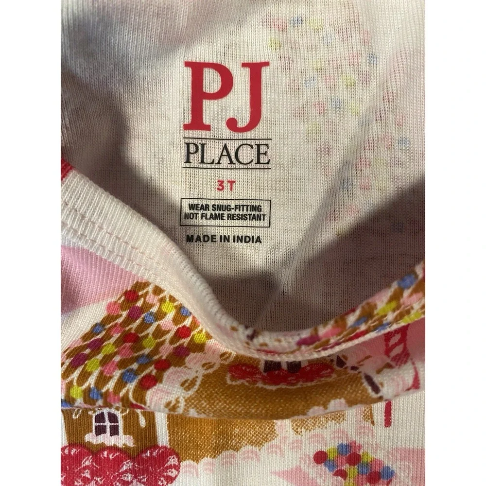 The Children's Place 3T Toddler Pink Gingerbread Cotton Pajama Top